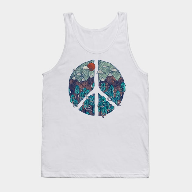 Peaceful Landscape Tank Top by againstbound